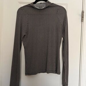 Women's Patterned Mock Neck Top